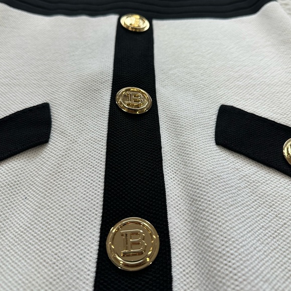 BALMAIN authentic two toned knit mini dress! - Picture 3 of 11